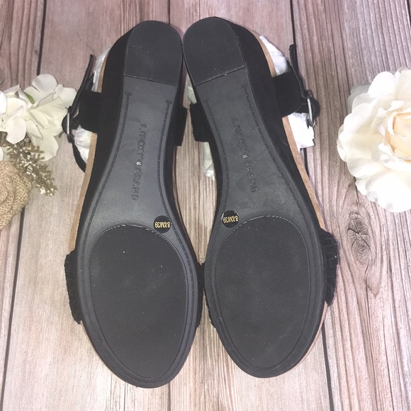 Lucky Brand Black Leather Wedge Sandal 8.5M - Picture 6 of 8